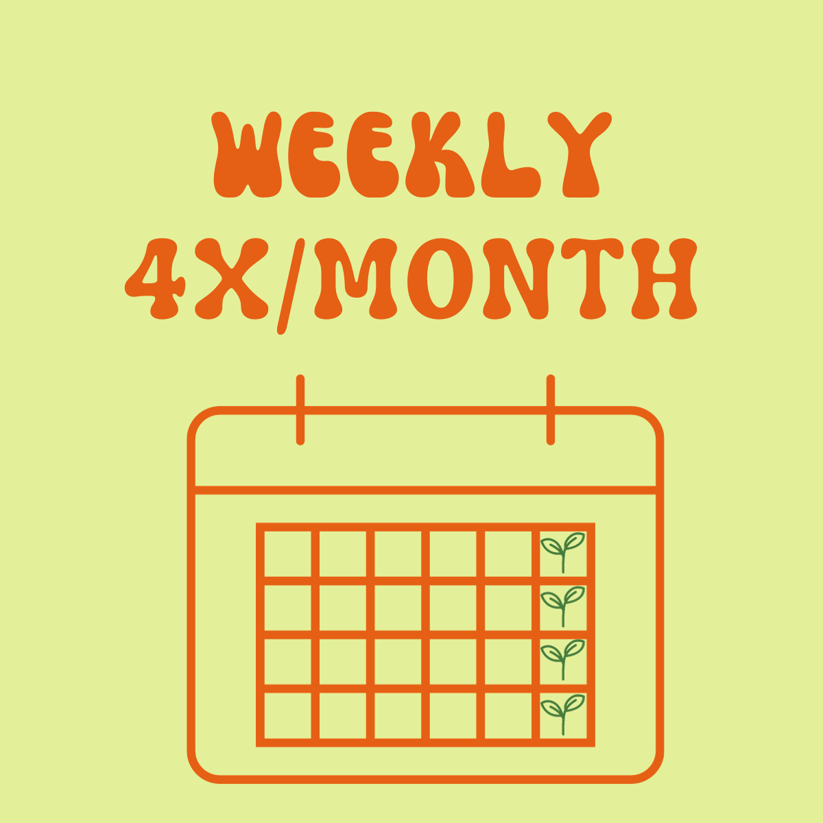 Weekly Subscription (4x/month)